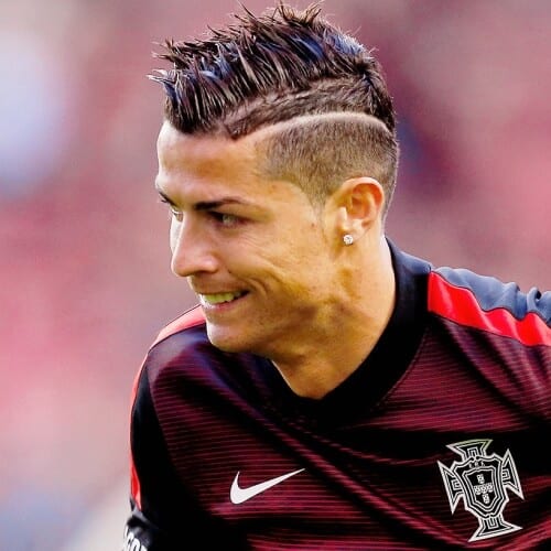 Cristiano Ronaldo Hairstyles with Surgical Line