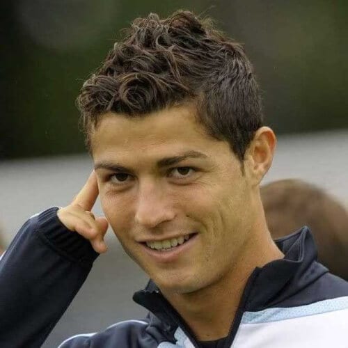Cristiano Ronaldo Hairstyles with Curled Tips