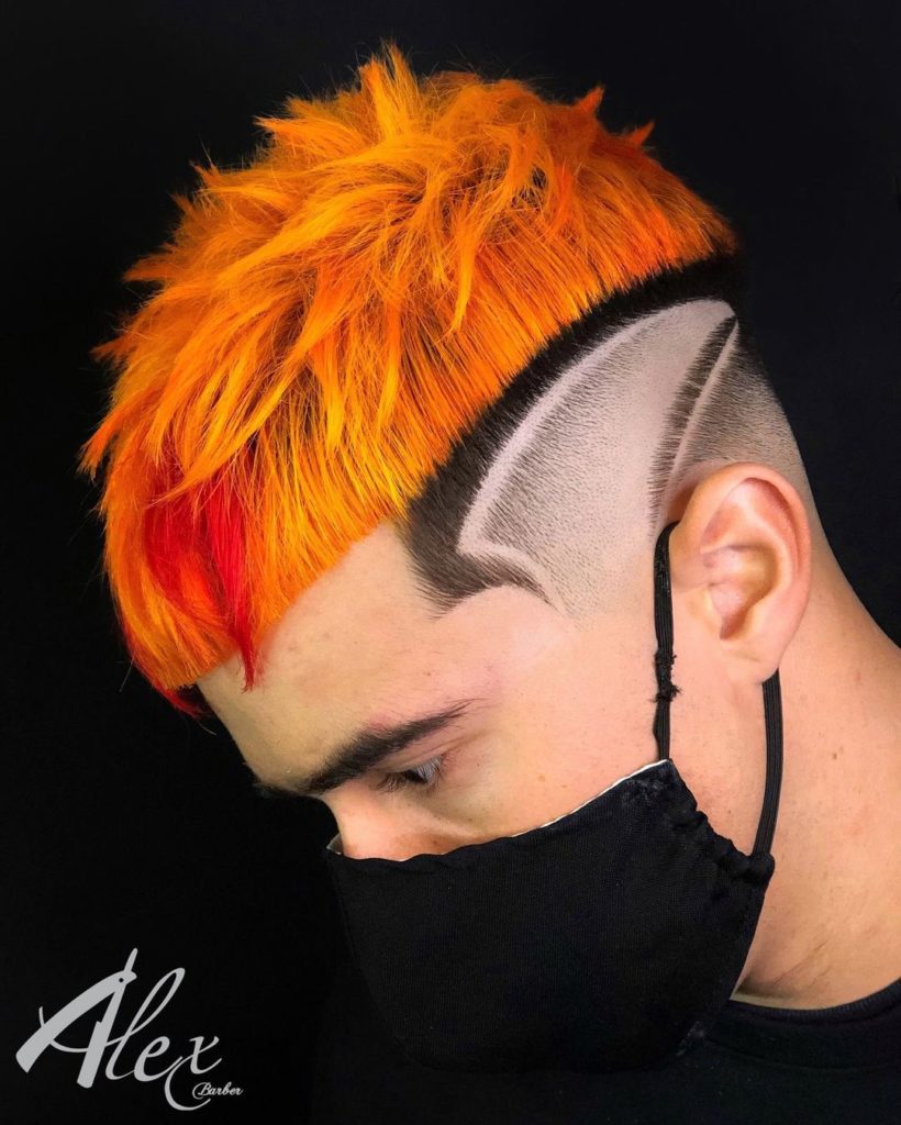 orange hair designs 
